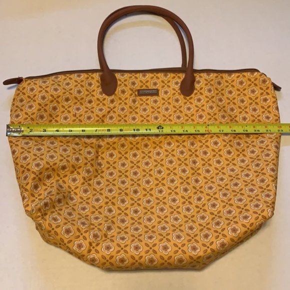 Longaberger Yellow and Brown Travel Bag Set - Picture 5 of 9